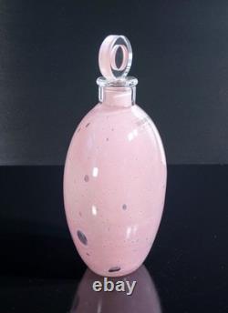 Pair Bottle Vase Design Alfredo Barbini Hand Blown Murano Glass 1970S