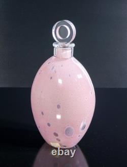 Pair Bottle Vase Design Alfredo Barbini Hand Blown Murano Glass 1970S
