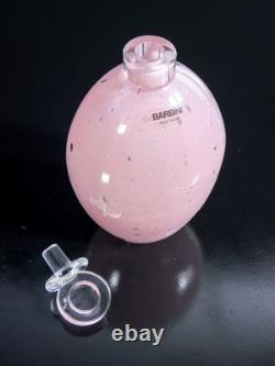 Pair Bottle Vase Design Alfredo Barbini Hand Blown Murano Glass 1970S