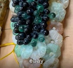 Pair Murano Wall Sconces Grapes Design Italian Hand Blown Art Glass