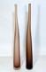 Pair Tall Laura De Santillana Vases for Arcade Satin Finish Murano
