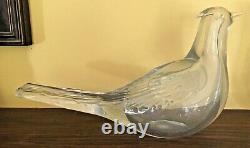 Pair Tyra Lundgren Italian Venini Murano Glass Doves