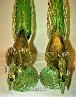 Pair of Murano Italy Art Glass Bird Figurines