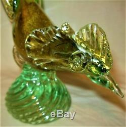 Pair of Murano Italy Art Glass Bird Figurines