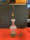 Pink Barovier & Toso Murano Glass Table Lamp Silver Foil Hand Blown