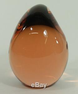 Pino Signoretto for Oggetti Large Murano Amber Glass Penguin Italian Sculpture