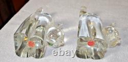 Qty 2 1950s Archimede Seguso Italian Modernist Hand Blown Murano Cat Bookends
