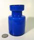 RARE Mid Century Modern VISTOSI Italian Murano Art Glass Blue Cased 4.5 Jar MCM