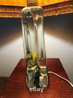 RARE / VINTAGE MURANO ITALIAN 1950s CENEDESE AQUARIUM FISH LAMP WithBASE LIGHT