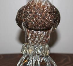 RARE VINTAGE MURANO SOMMERSO DUCK with REAL GOLD LEAF & HAND BLOWN GLASS