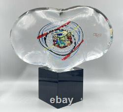 Raffaeli e Cammoz Murano Oggetti Glass Sculpture Large Heart Shapped Signed