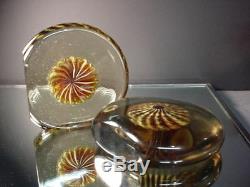 Rare Galliano Ferro Art Glass Pin Wheel Bookends Murano