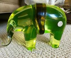 Rare Huge Luciano Gaspari For Saliati Italian Murano Glass Elephant Sculpture