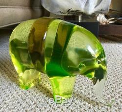 Rare Huge Luciano Gaspari For Saliati Italian Murano Glass Elephant Sculpture