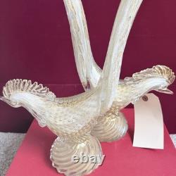 Rare Large 16 Vintage 1950's Archimede Seguso Gold Murano Glass Pheasant Birds Rare Large 16 Vintage 1950's Archimede Seguso Gold Murano Glass Pheasant Birds