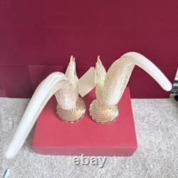 Rare Large 16 Vintage 1950's Archimede Seguso Gold Murano Glass Pheasant Birds