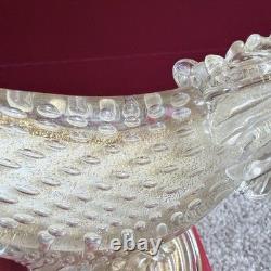 Rare Large 16 Vintage 1950's Archimede Seguso Gold Murano Glass Pheasant Birds