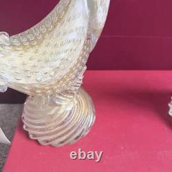 Rare Large 16 Vintage 1950's Archimede Seguso Gold Murano Glass Pheasant Birds Rare Large 16 Vintage 1950's Archimede Seguso Gold Murano Glass Pheasant Birds