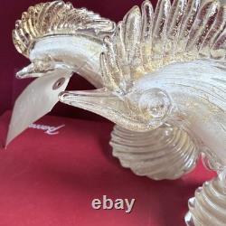 Rare Large 16 Vintage 1950's Archimede Seguso Gold Murano Glass Pheasant Birds