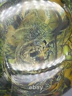 Rare Large Hand Blown Glass Paperweight Large Murano Style Signed Gorgeous 3.5
