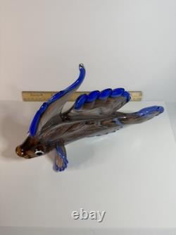 Rare Large Hand Blown Murano Glass Fish Sculpture Mandarin Fish