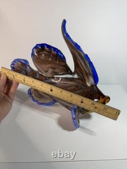 Rare Large Hand Blown Murano Glass Fish Sculpture Mandarin Fish