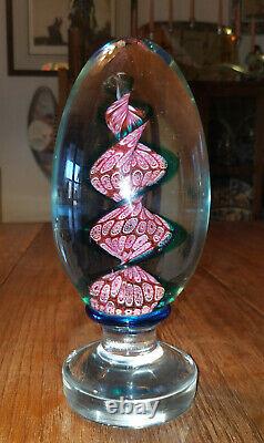 Rare Murano Art Glass Millefiori Hand Blown Newel Post Paperweight UNIQUE OOAK