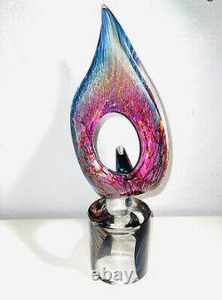 Rare Murano Art Glass Sculpture By Andrea Tagliapietra Signed The Orchid