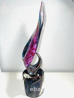 Rare Murano Art Glass Sculpture By Andrea Tagliapietra Signed The Orchid