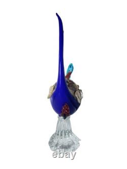 Rare Murano Avem Art Glass Fish Statue Figurine Fused Glass Hand Blown Koi