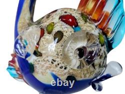 Rare Murano Avem Art Glass Fish Statue Figurine Fused Glass Hand Blown Koi