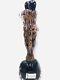 Rare Murano Embraced Lovers Signed Glass Figurine Sculpture Copper / Black