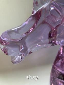 Rare Murano Signed Licio Zanetti Alexandrite Neodymium Glass Horse Head Figurine