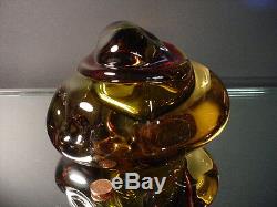 Rare Salviati Italian Glass Gaspari Biomorphic Rock Sculpture Murano Eames Era