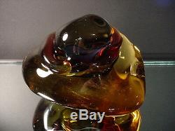 Rare Salviati Italian Glass Gaspari Biomorphic Rock Sculpture Murano Eames Era