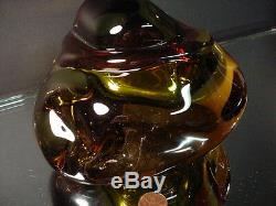 Rare Salviati Italian Glass Gaspari Biomorphic Rock Sculpture Murano Eames Era