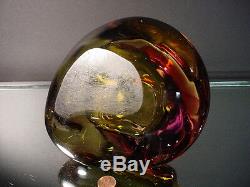 Rare Salviati Italian Glass Gaspari Biomorphic Rock Sculpture Murano Eames Era