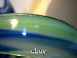 Rare Sommerso Murano Millefiori Hand Blown Art Glass Swan Bowl Centerpiece Italy