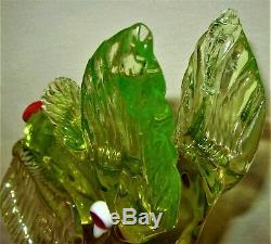 Rare & Stunning Large Murano Italy Vaseline Art Glass Scottie Dog Figurine