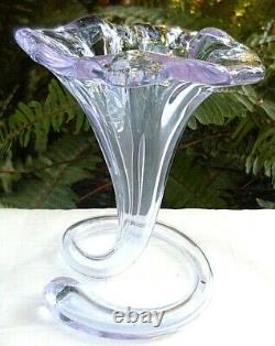 Rare Vintage MURANO ITALY Art Glass TRUMPET FLOWER TUBE VASE Collectable