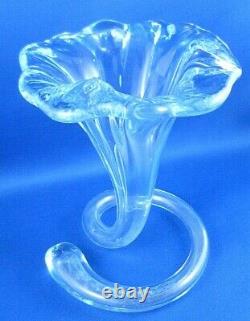 Rare Vintage MURANO ITALY Art Glass TRUMPET FLOWER TUBE VASE Collectable