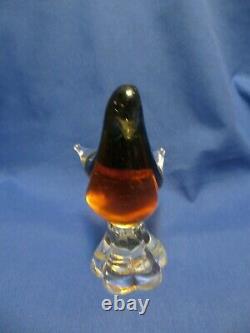 Rare Vintage Murano Glass Blue Bird Beautiful Color 6 5 Original Gold Seal