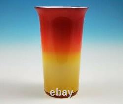 Retro Italian Cased Glass Peach Blow Water Set Pitcher with Lid 6 Tumblers Murano