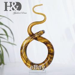 Ribbon Art Glass Blown Sculpture Centerpiece Party Home Decor Gift Murano Style