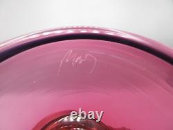 Robert Dane Tutti Frutti Hand Blown Studio Art Glass Wine Goblet Murano Style