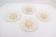SET 4 SALVIATI Murano Hand Blown Glass 7 Salad Plates Venetian Gold Fleck VTG
