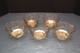 SET 5 SALVIATI Murano Hand Blown Glass 4 Bowls Venetian Gold Fleck Vintage