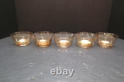SET 5 SALVIATI Murano Hand Blown Glass 4 Bowls Venetian Gold Fleck Vintage