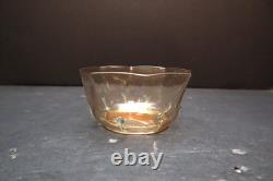 SET 5 SALVIATI Murano Hand Blown Glass 4 Bowls Venetian Gold Fleck Vintage