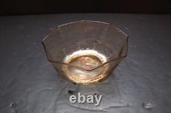 SET 5 SALVIATI Murano Hand Blown Glass 4 Bowls Venetian Gold Fleck Vintage